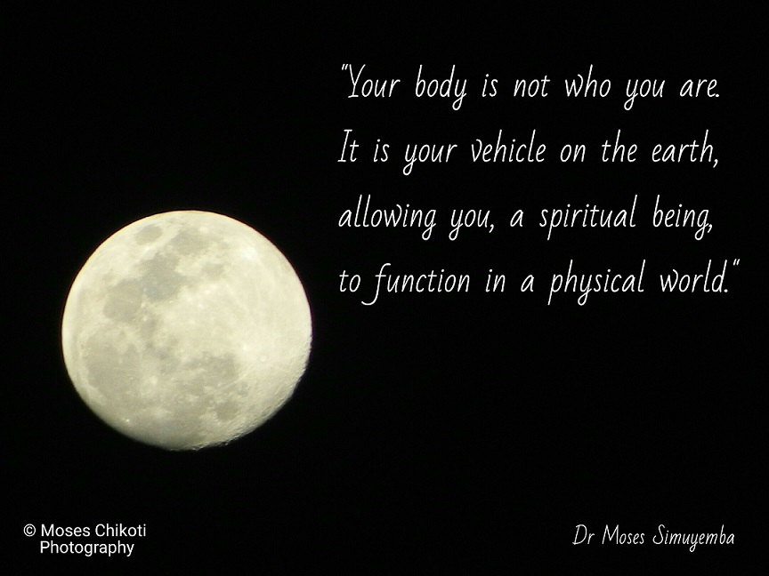 free inspirational quotes. Dr Moses Simuyemba. Moon picture.