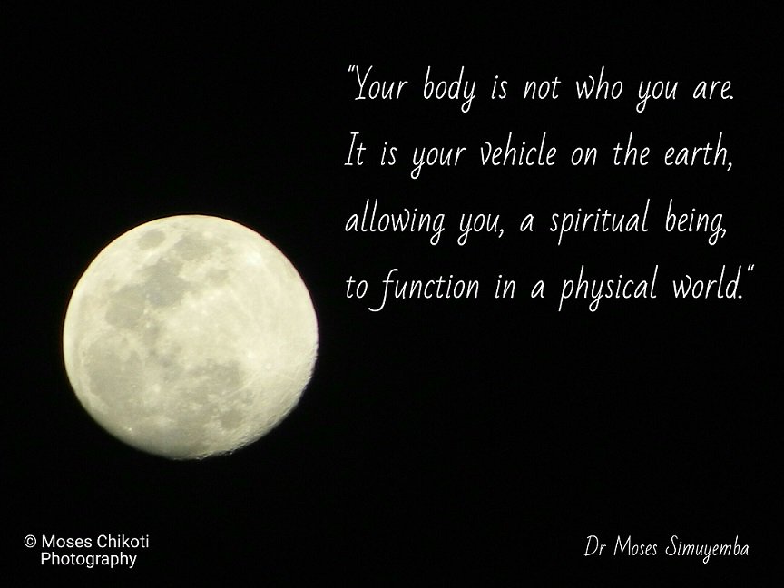 free inspirational quotes. Dr Moses Simuyemba. Moon picture.